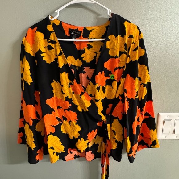 Top Shop Floral Blouse size 8 like new - Picture 4 of 11